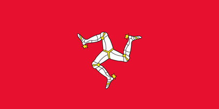  5. Остров Мэн  Символ острова Мэн - трискелион, три бегущие ноги, выходящие из одной точки. Трискелион символизирует стабильность, что отражено в девизе острова. Также он изображён на флаге и гербе острова.