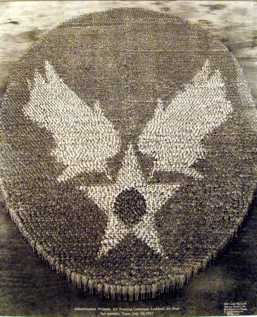 "Indoctrination Division, Air Training Command, Lackland Air Base San Antonio, TX" 1947