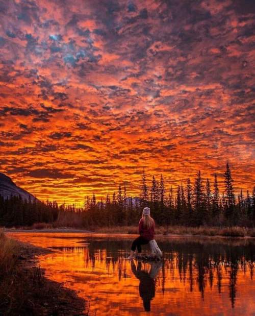 Волшебный закат, Национальный парк Банф, Альберта, Канада
