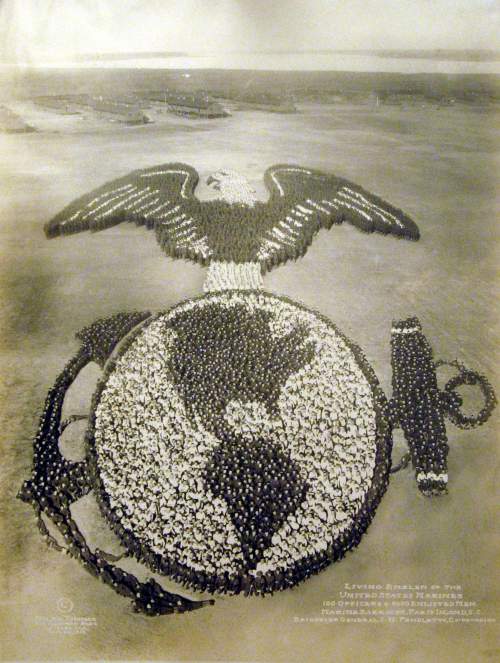 "Living Emblem of the United States Marines" 1919